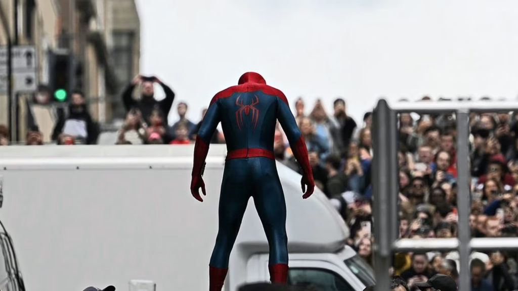 Spider-Man: Brand New Day movie artwork featuring Tom Holland as Peter Parker Spider-Man: Brand New Day movie